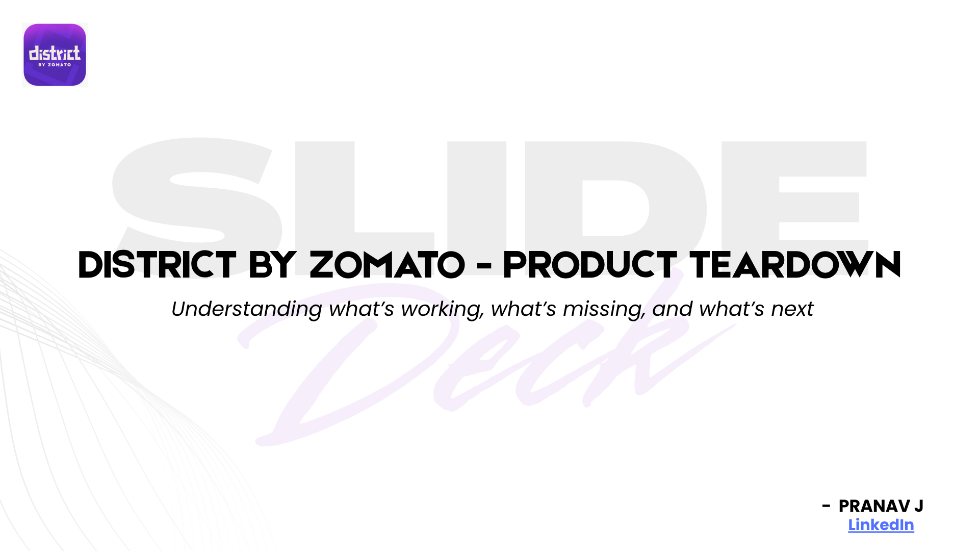 district product teardown